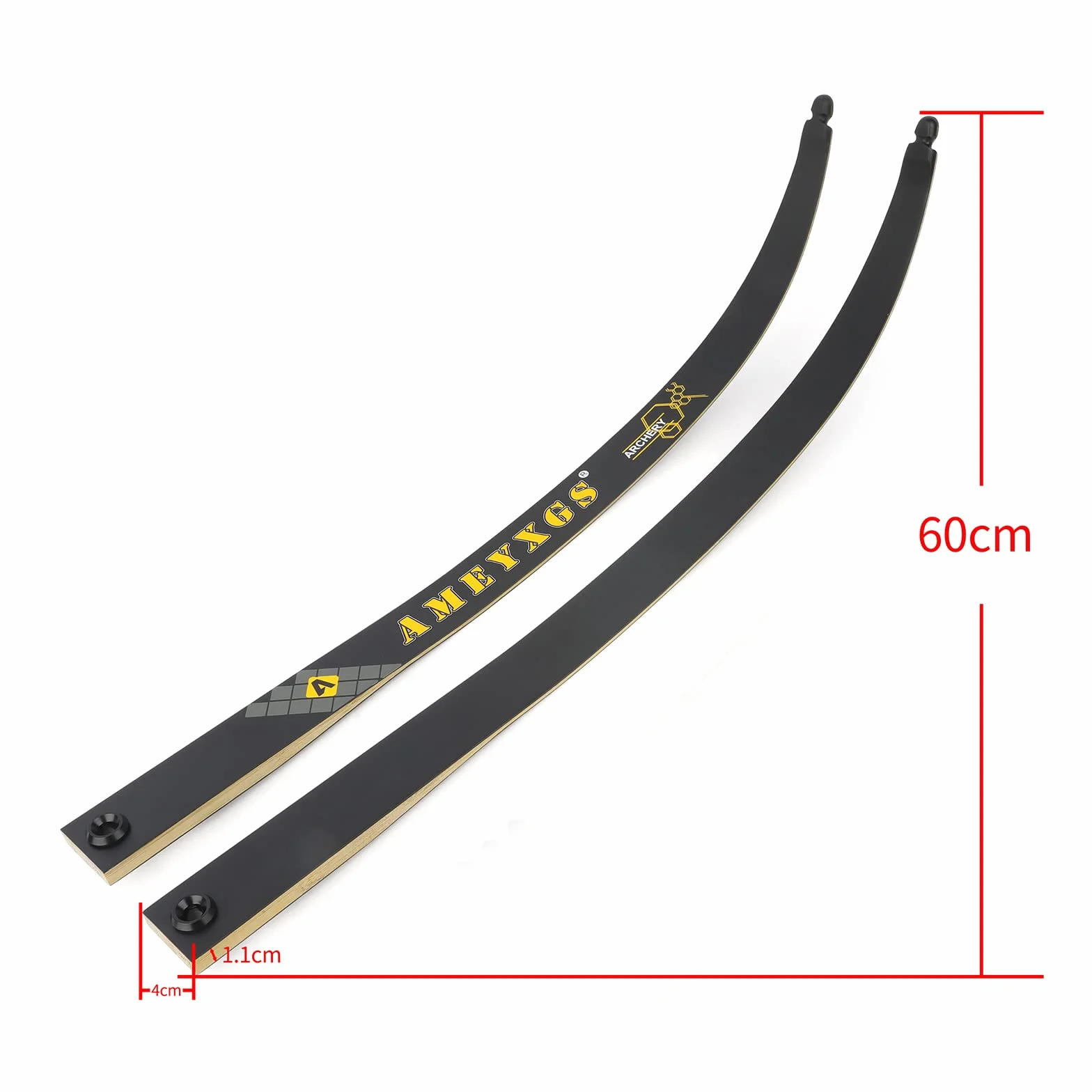 Takedown Arc Classique Membres 66" 68" 70" 14-40 lbs Noir 68" 28lbs
