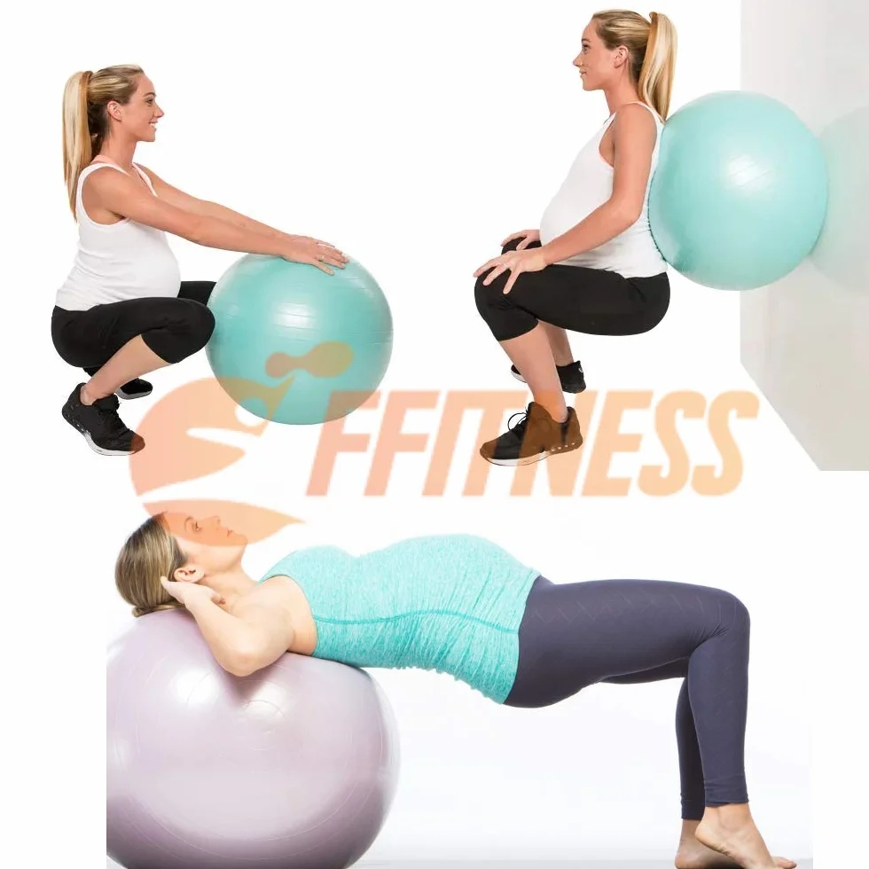 Ballon de Gymnastique Fitness Anti-Éclatement 55-95 cm pour Gainage Abdominaux