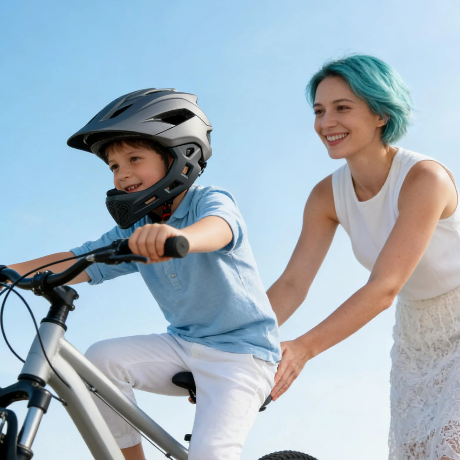 Casque intégral pour enfants avec protège-menton amovible | Casque de BMX intégral 2 en 1 pour enfants, pour skateboard, scooter, patinage à roulettes, cyclisme