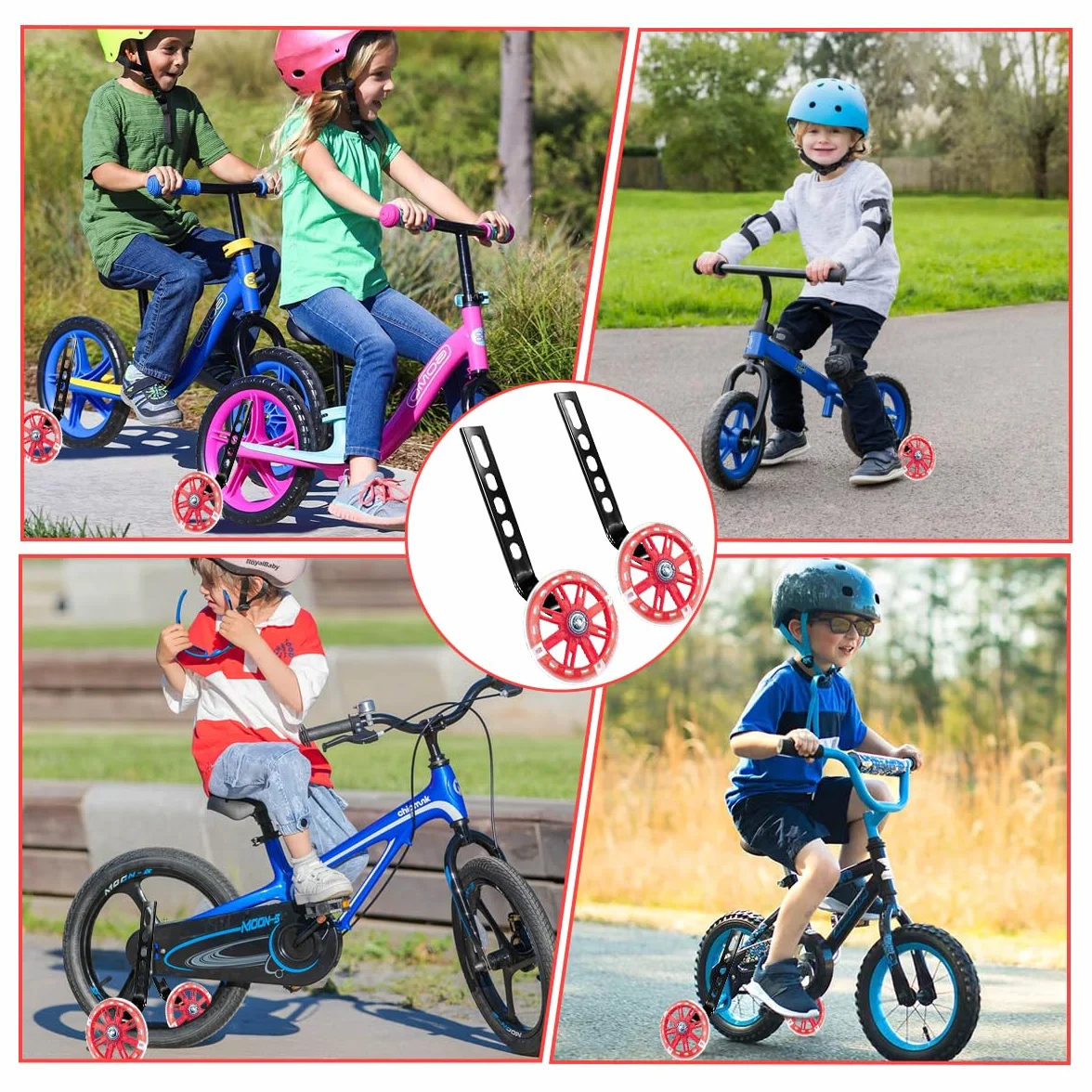 Roulettes Stabilisatrices Universelles 12-20 Pouces pour Vélo Enfant