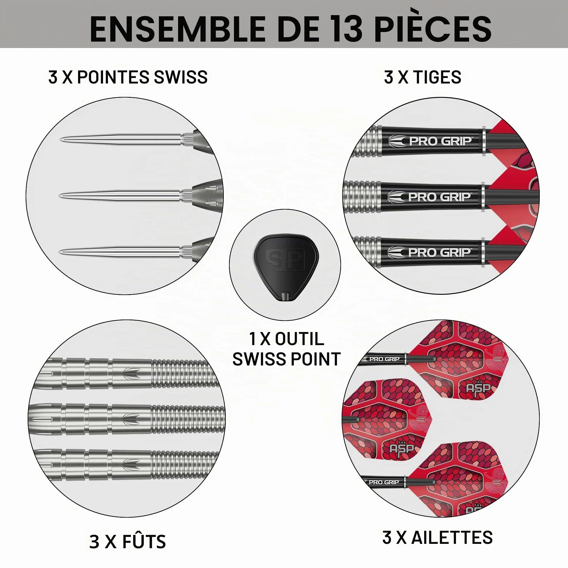 Target Darts Nathan Aspinall Generation 1 Fléchettes à Pointe d'acier, 90% Jeu de fléchettes en tungstène, 22G/24G/26G | Fléchettes G1 Player Edition avec Pointes suisses ou Points Fixes, Pro Grip