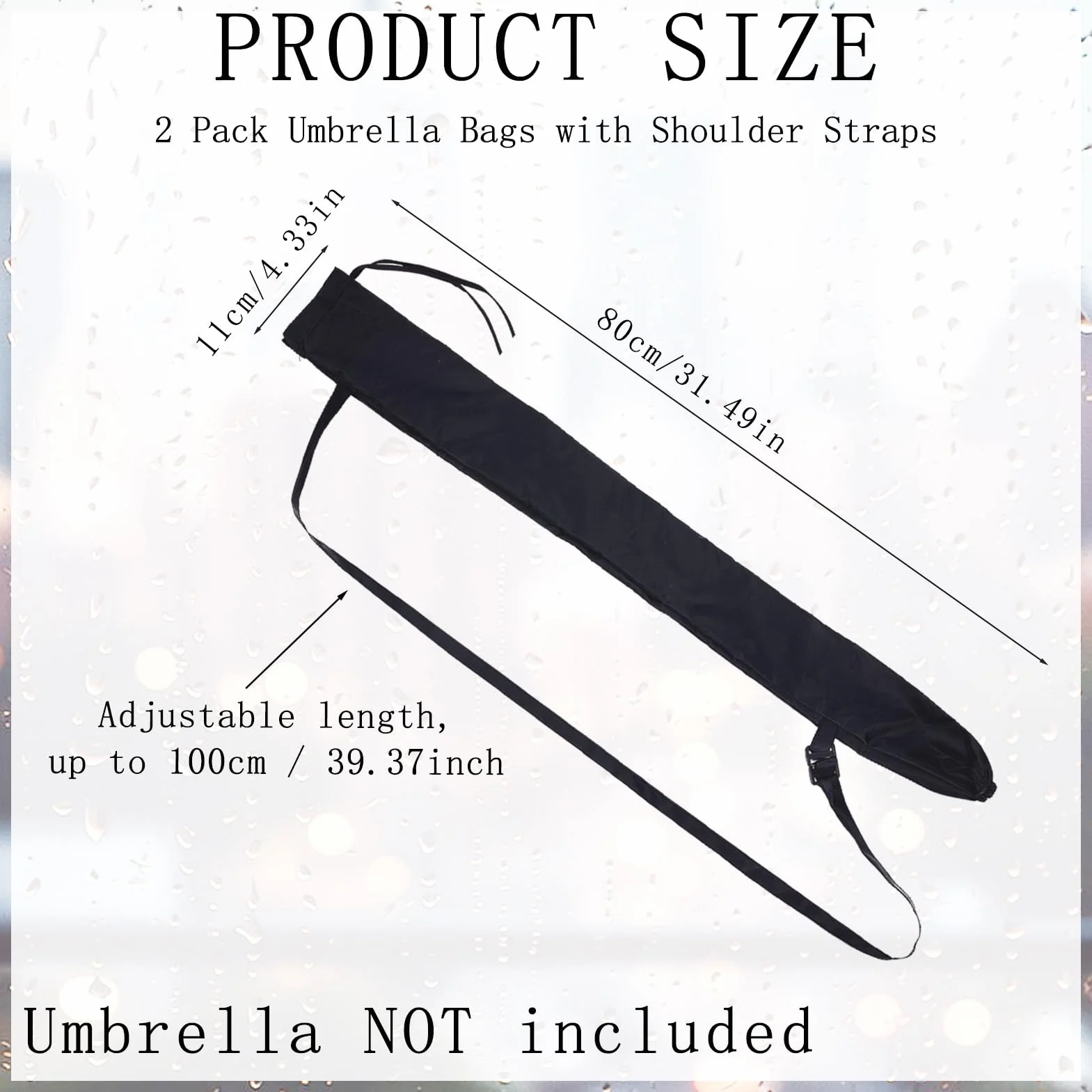NICENEEDED Sac Parapluie Amélioré