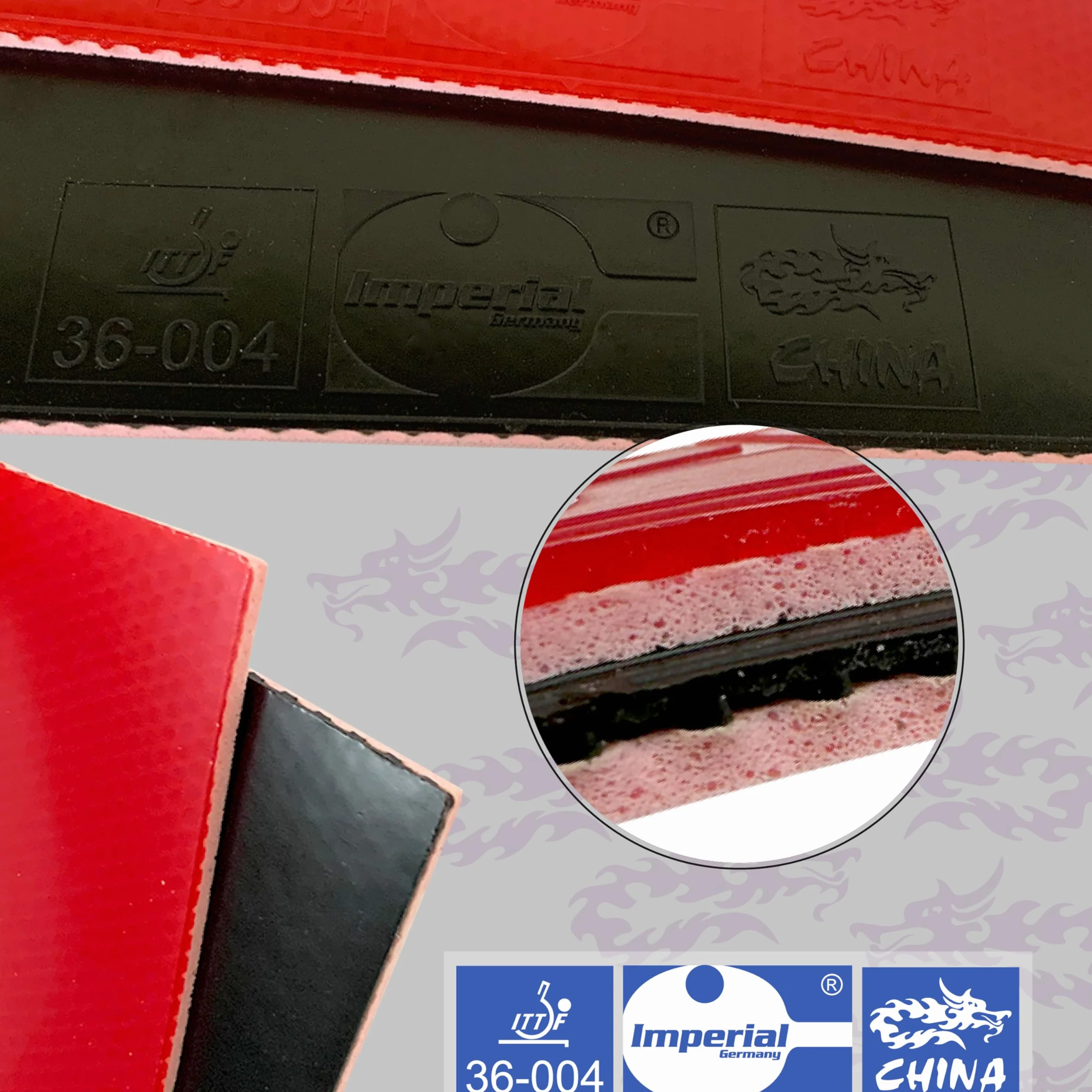 Imperial China Super Soft Revêtement Tennis Table Chinois ITTF