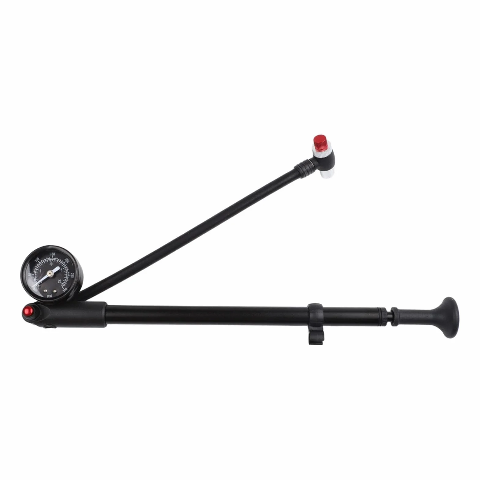 Pompe à chocs de vélo 300 PSI en aluminium pour VTT suspension fourche amortisseur arrière pneu valve double AV PV