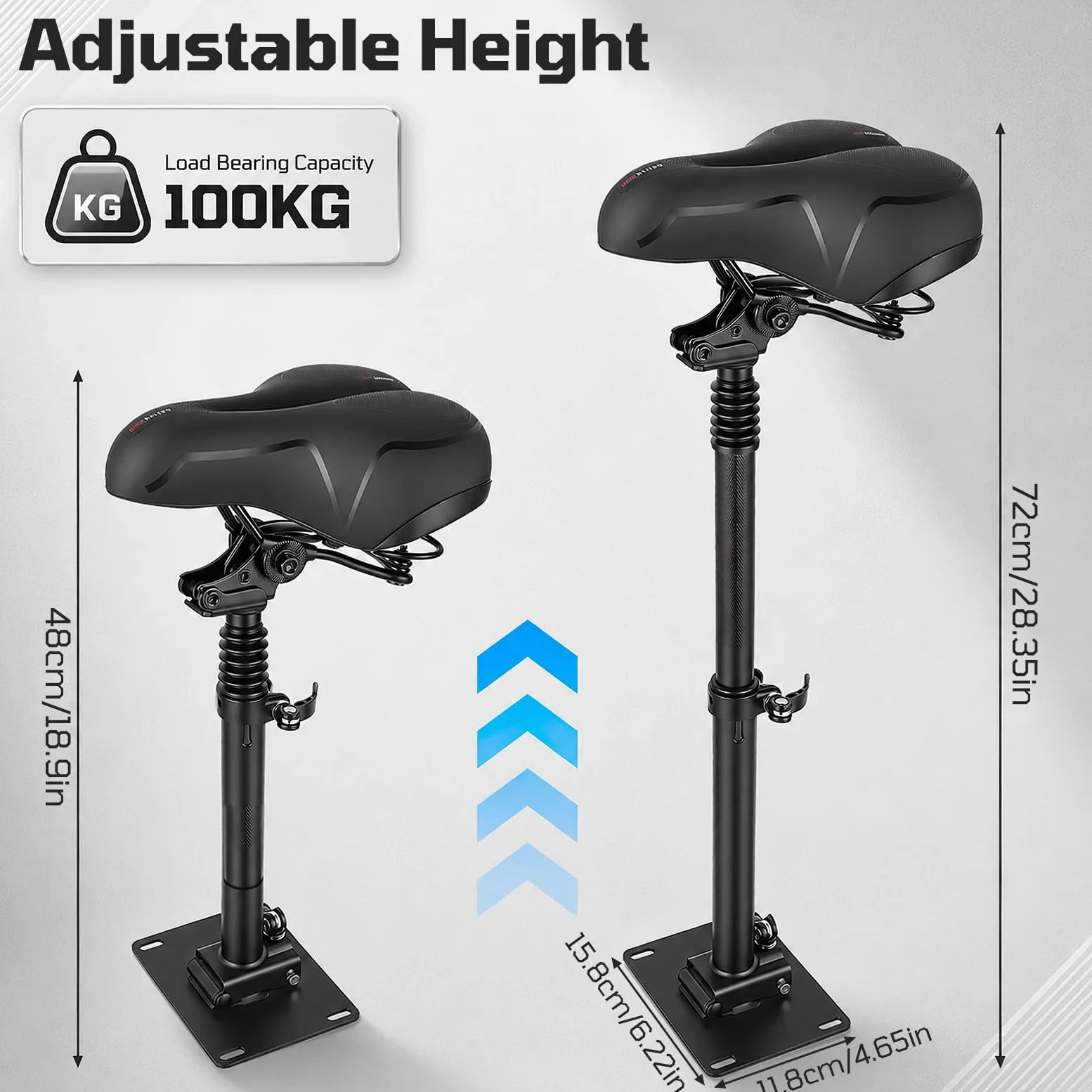 Siège Trottinette Électrique, Compatible avec Segway Ninebot F3/E3/E3Pro | Siège Pliable et Réglable en Hauteur pour Adultes Hauteur D'assise 45 à 65cm Amortisseur Portable avec Bandoulière