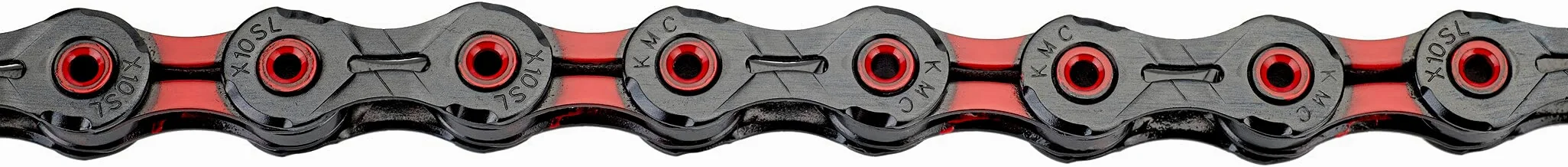 KMC Cadena X-10 SL DLC Rojo/Negro 116 ESLAB.10V.