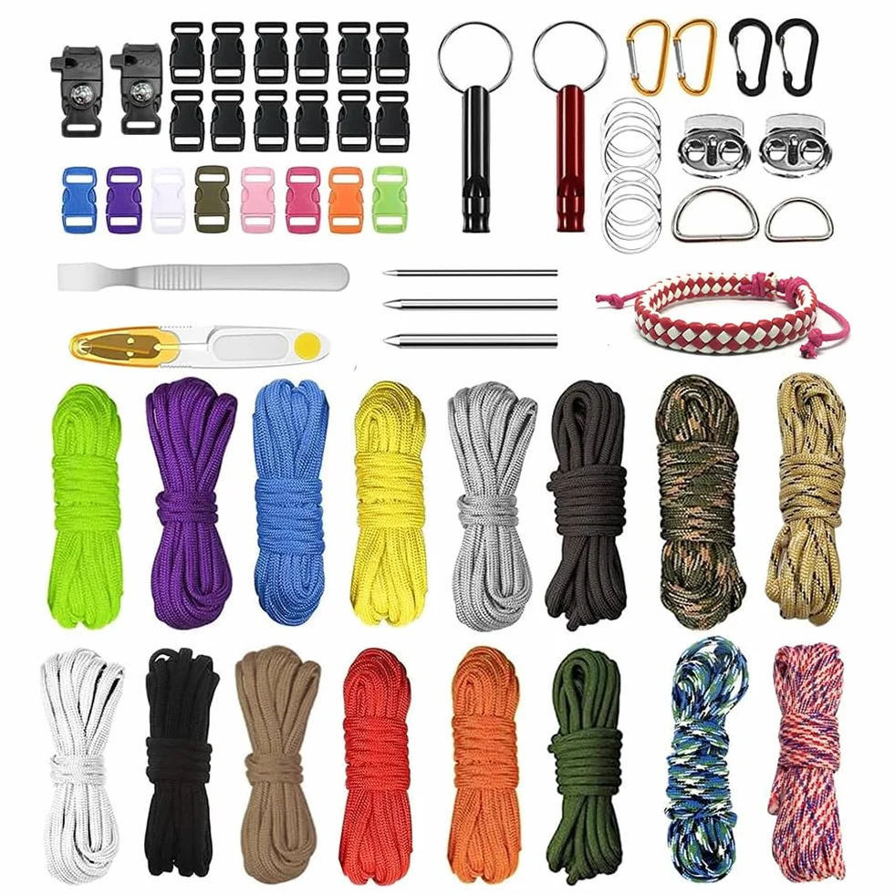 FARYODI Paracord 550 Corde 4 mm 7 noyaux nylon multi-usages bricolage bracelet laisse chien camping survie
