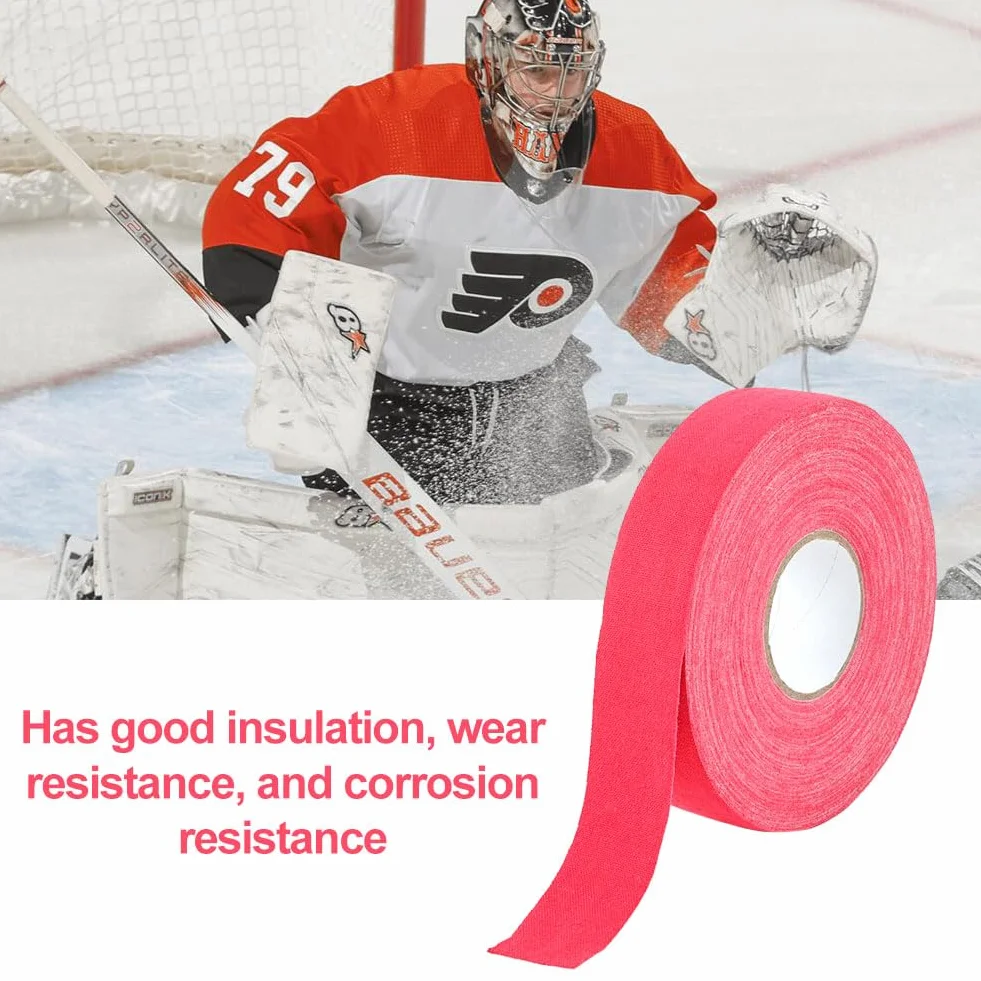 KARELLS Ruban de Hockey Auto-adhésif 25m × 25mm Rouge