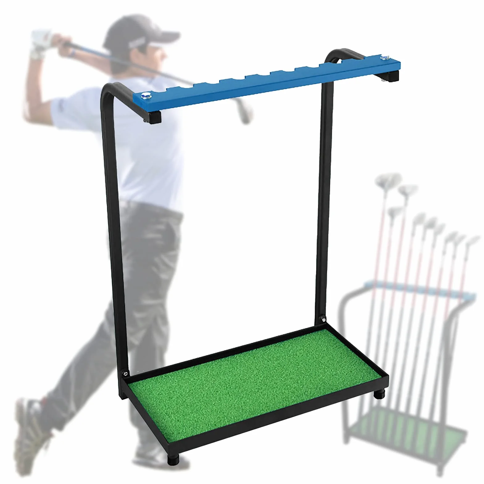 Support pour clubs de golf 9 trous étagère de rangement 50×27,5×72 cm