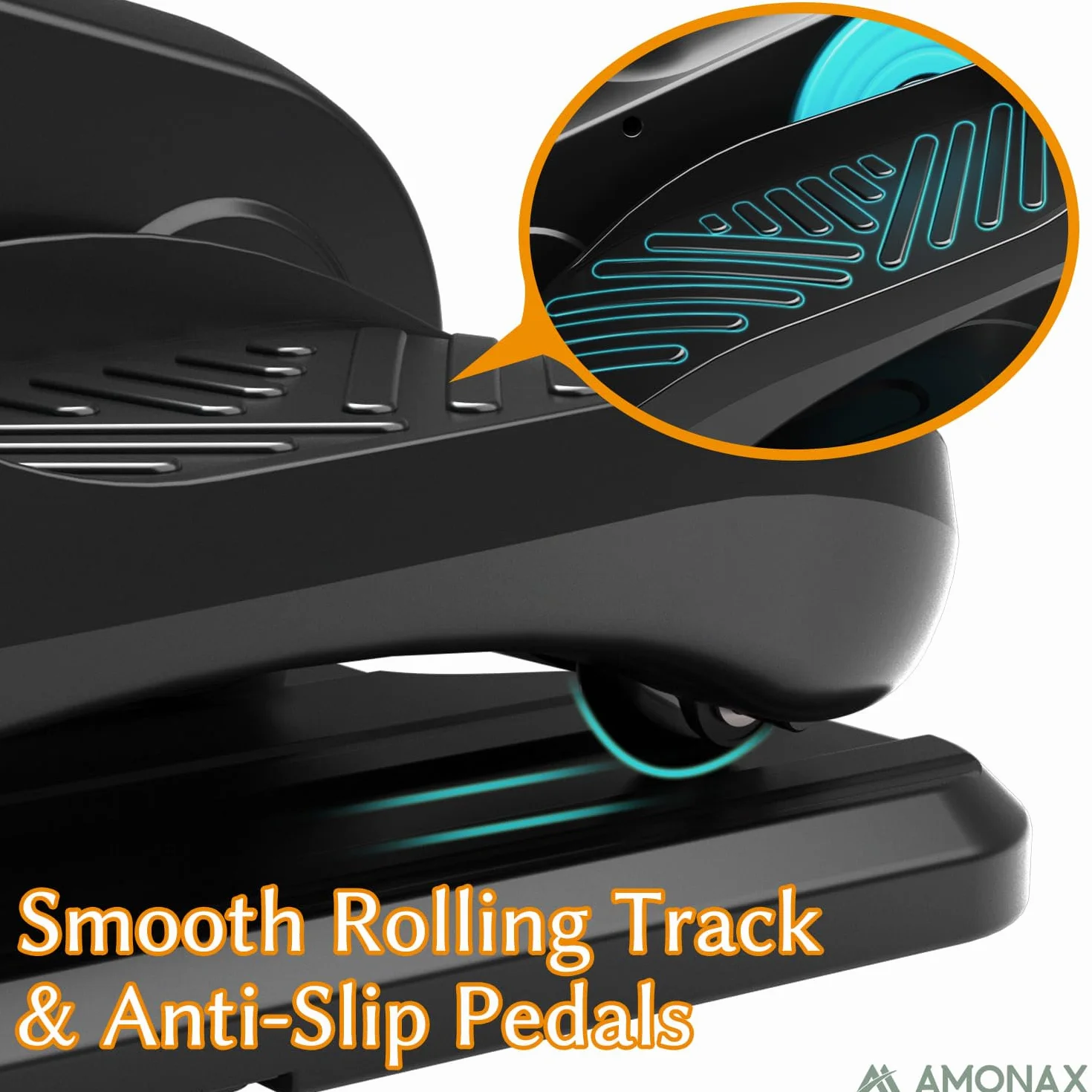 Amonax Ellipse Pedalier Electrique Motorisé Vélos Elliptiques Cardio sous Bureau Mini Home Reeducation