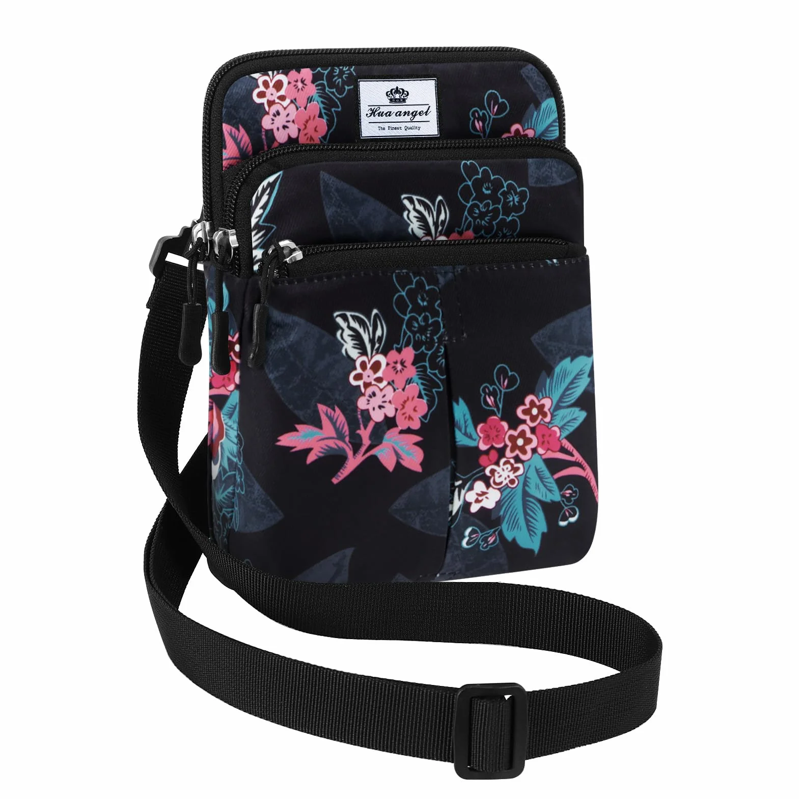 HUA ANGEL Petit Sac Bandouliere Femme Léger Sac Ceinture Multicolore Sac Banane Sangle Interchangeable Homme Femme Jogging Vélo Sport Voyage
