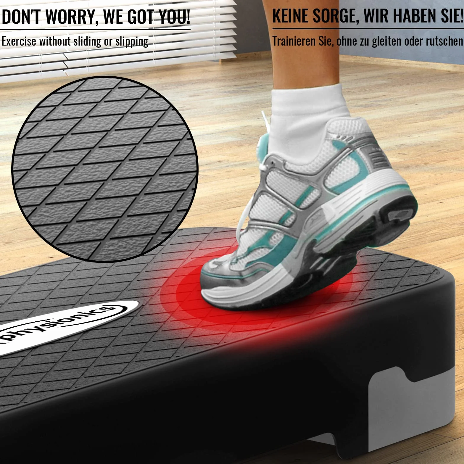 Stepper de Fitness 2 Niveaux Hauteur Réglable 10-15 cm Antidérapant Poids Max 200 kg