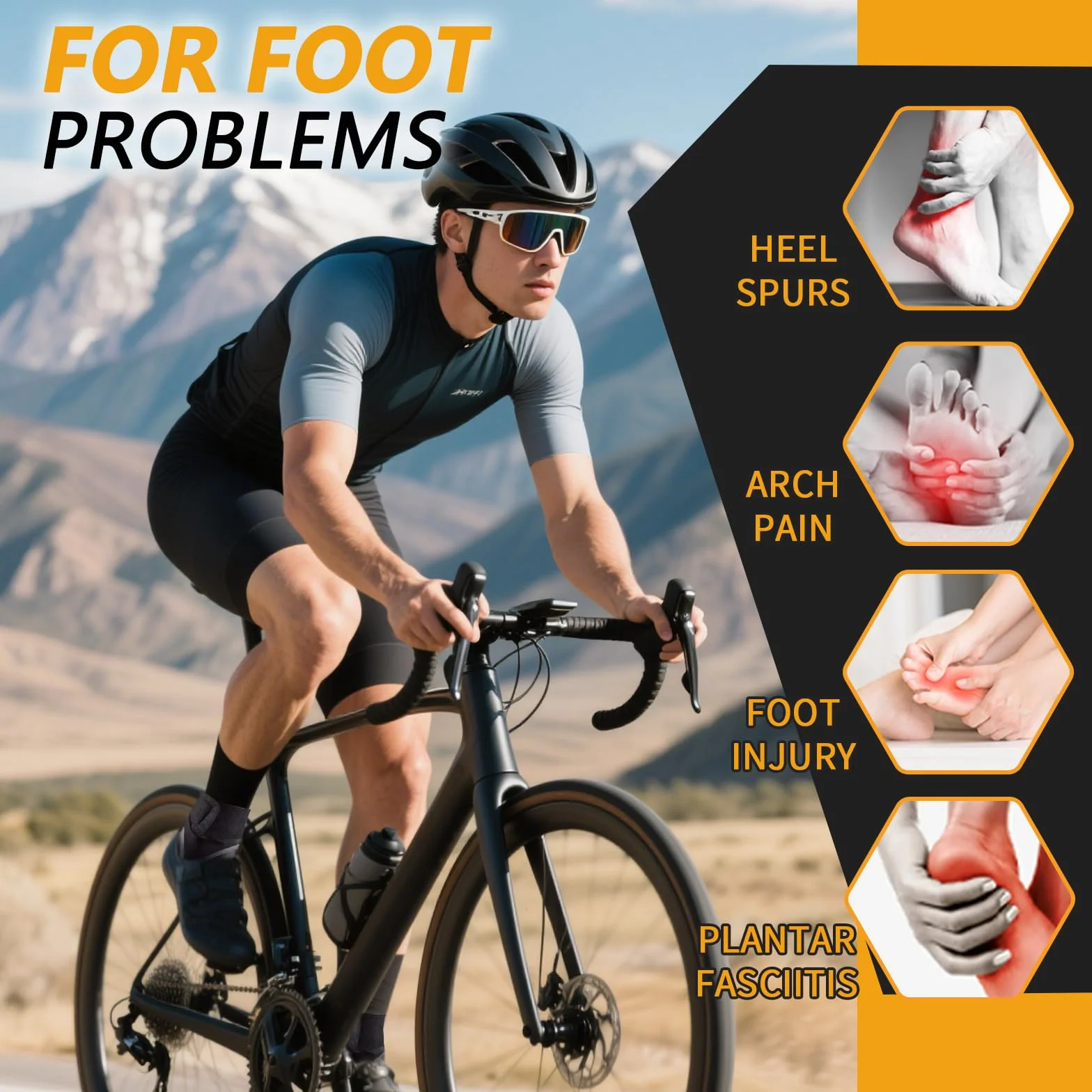 Chevillère Entorse Sport Maintien, Bandage Pied Ajustable Compression Deux Pieds