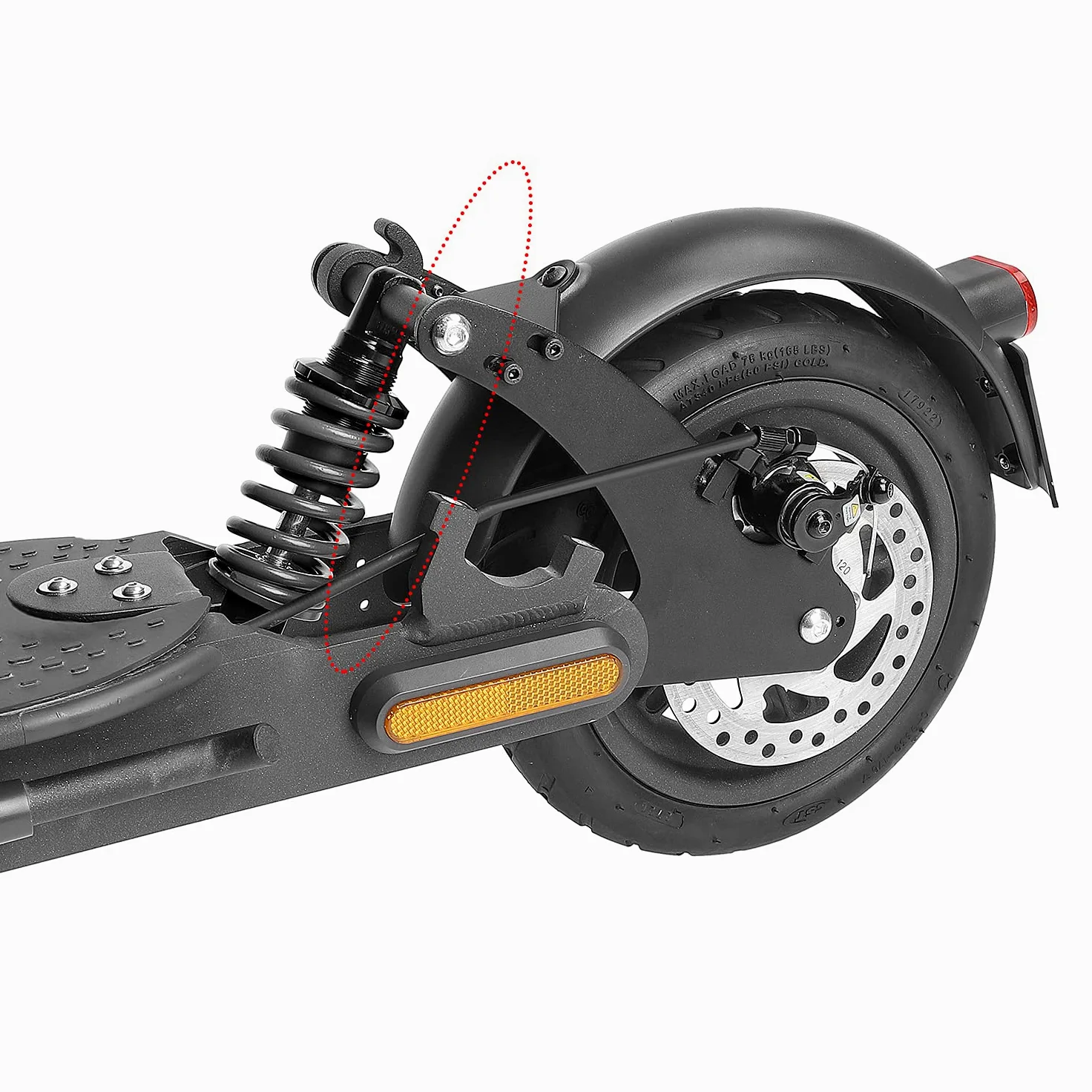 通用 Fututech Kit Suspension Arrière Scooter Electrique pour Xiaomi Pro Pro2 Amortisseur Garde-Boue Feu Arrière Accessoires Trottinettes Modification (Noir pour Pro Pro2)