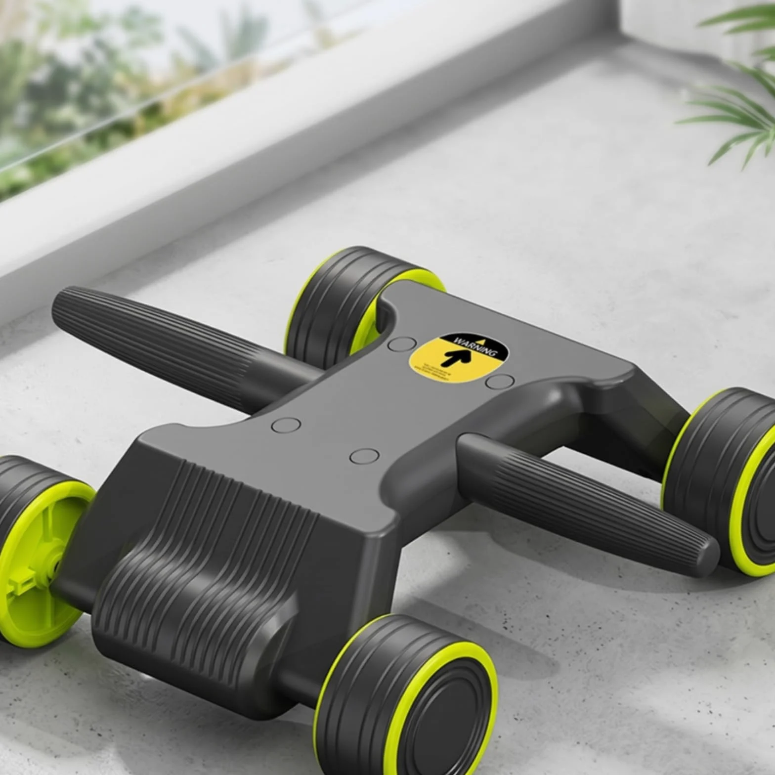 Appareil Fitness pour Abdominaux | Format Compact et Bas, Rouleau pour Abdominaux à Quatre Roues, Portable, Appartement, Débutants