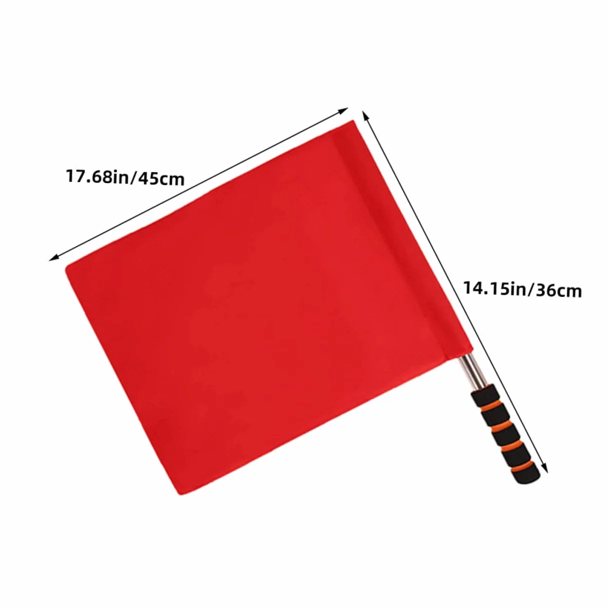 SOIMISS 7 pièces Drapeaux Arbitre Rouge Signalisation Main Juge de Touche Sport Manche Inox Mousse Équipement Léger Football Volley Rugby