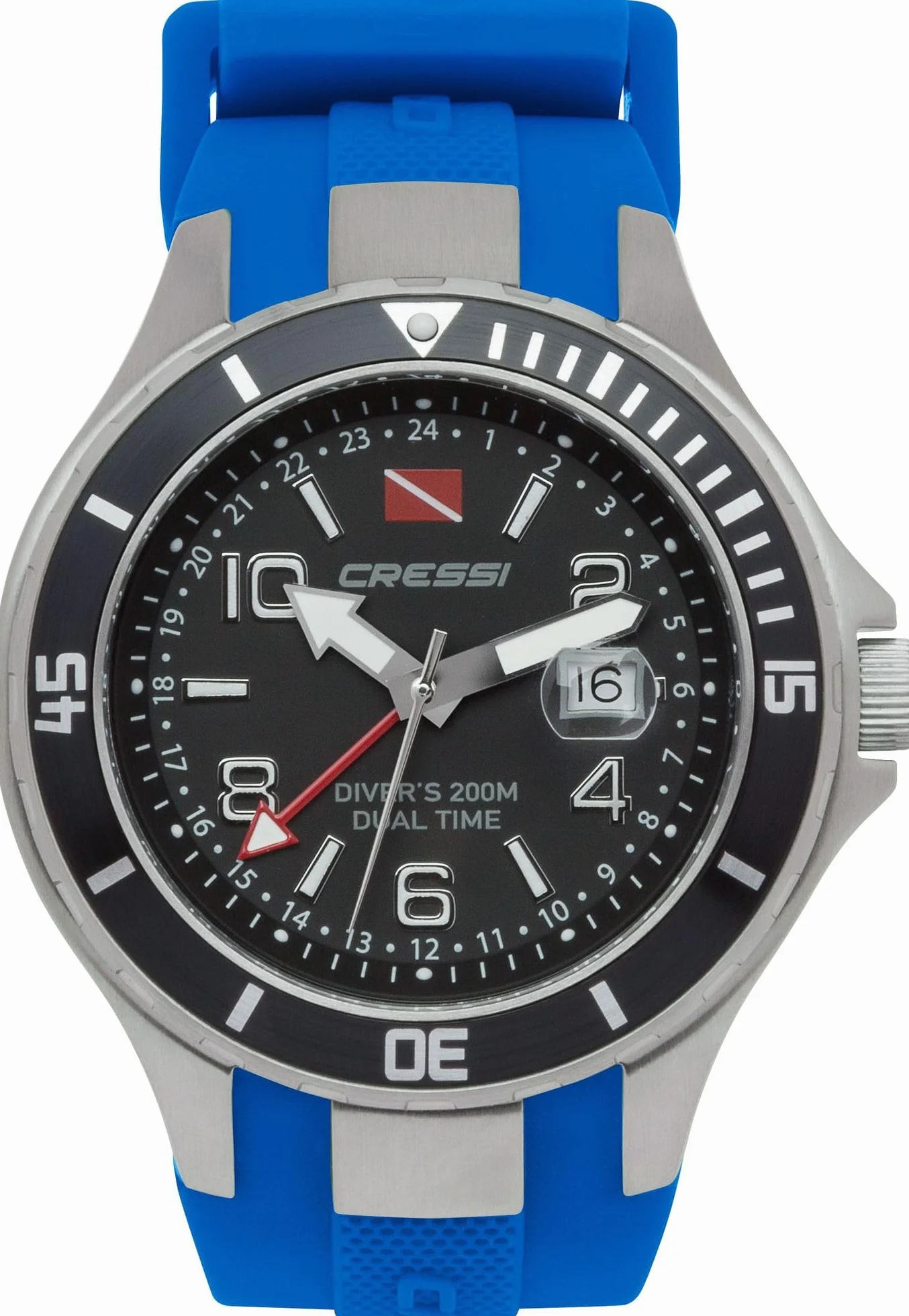 Cressi Traveller Dual Time Montre de Plongée 200m 20ATM