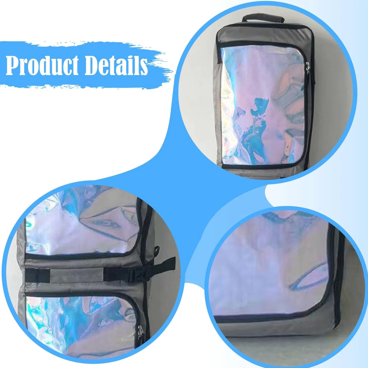 Snowboard Double avec roulettes, étui Rangement en Tissu imperméable, Rangement pour équipement et vêtements pour Le Snowboard en extérieur, Gris