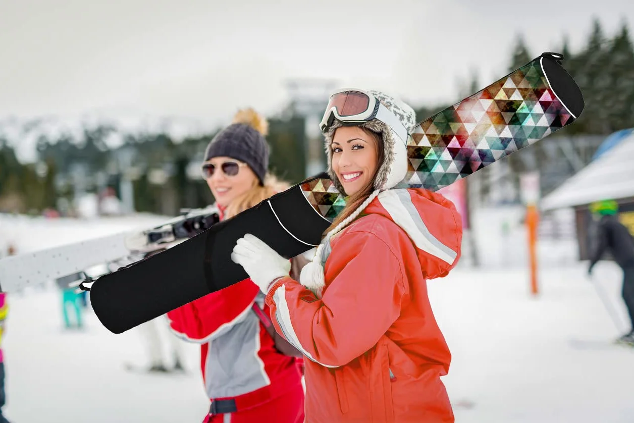 Ferocity Housse à Skis et Sac à Chaussures Set 170 cm avec Poche Filet Amovible