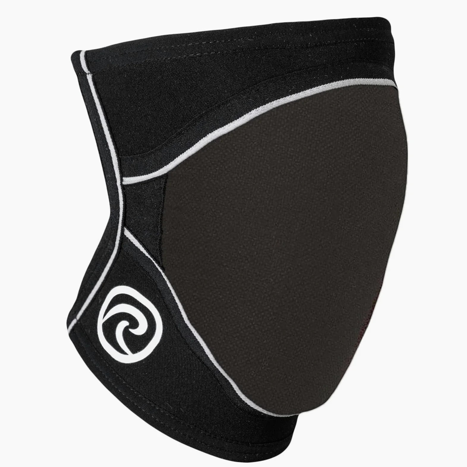Rehband genouillères en néoprène 7 mm pour femmes et hommes, genouillère antidérapante et ultra-résistante pour volley-ball, handball et sports indoor, Couleur:Noir, Taille:L, Côté:Gauche