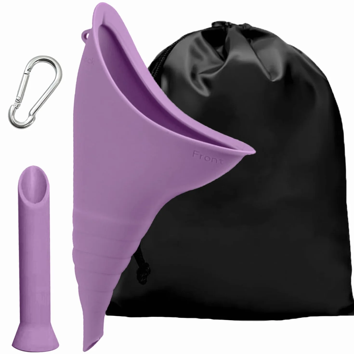 Portatif Urinoir Debout Réutilisable pour Femme Silicone Entonnoir Toilette Camping Violet