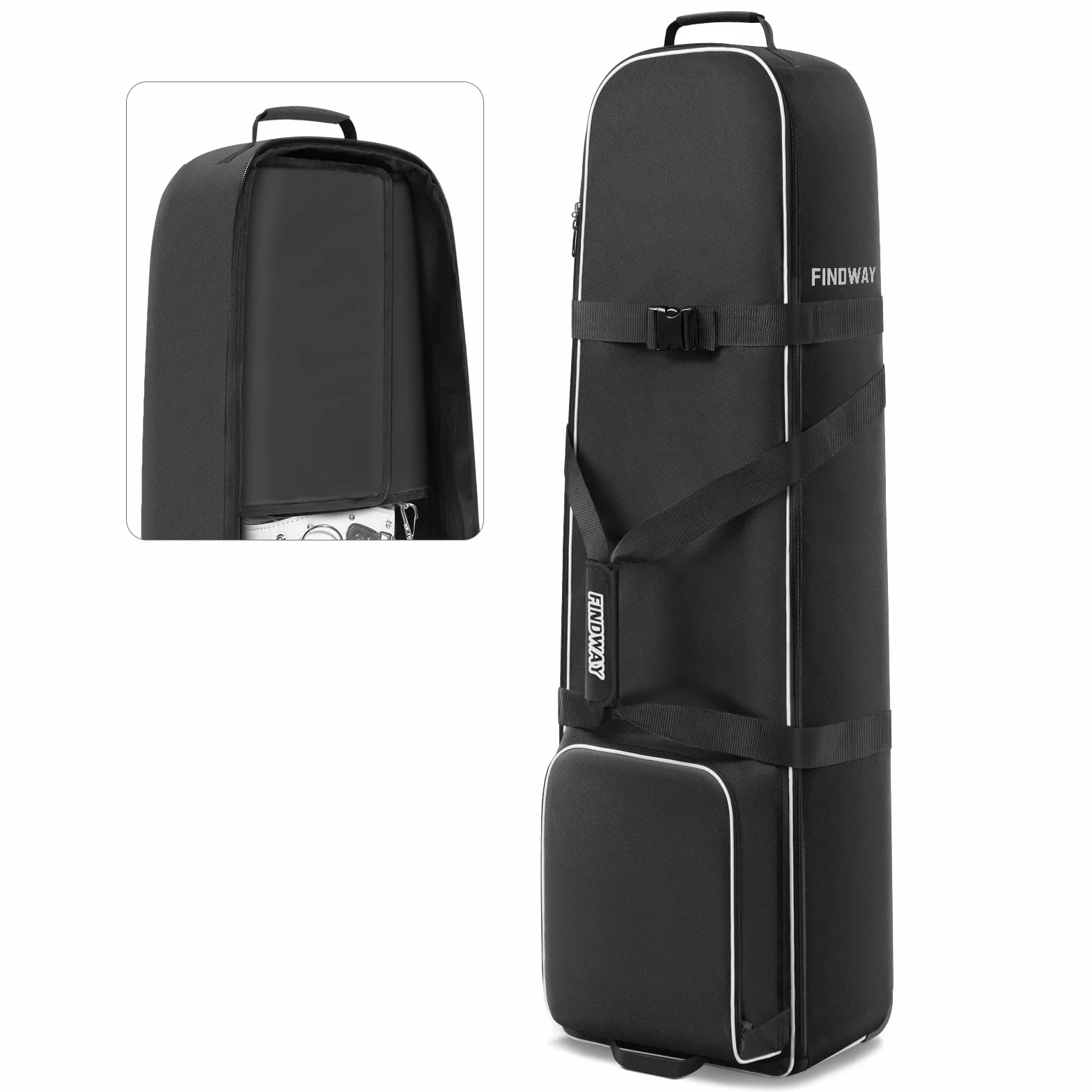 Findway Sac de Voyage pour Golf avec Roues, Tissu Oxford 900D Résistant à l'usure et Imperméable