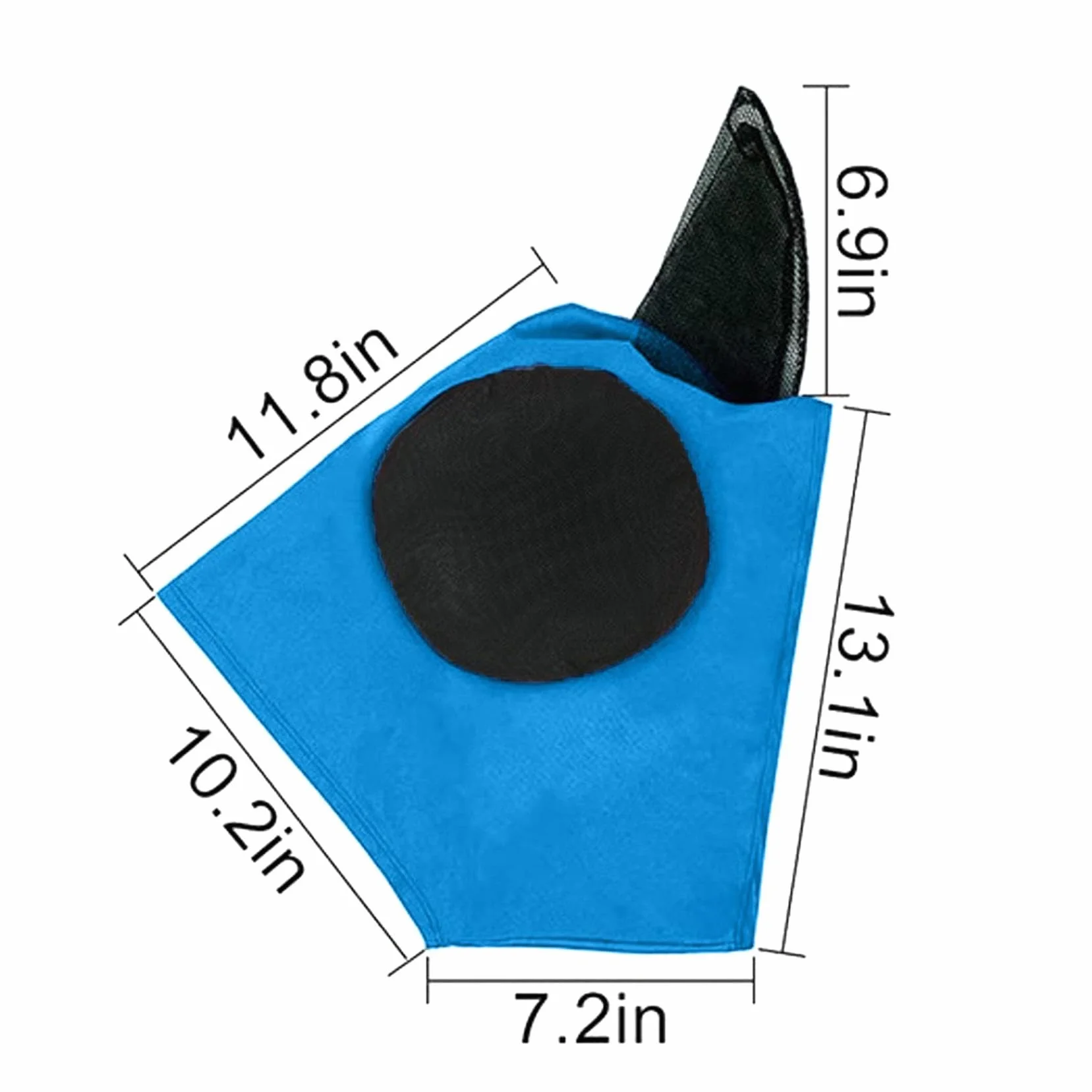 Masque anti-mouches pour chevaux avec oreilles, lycra respirante, protection UV, 3 pièces