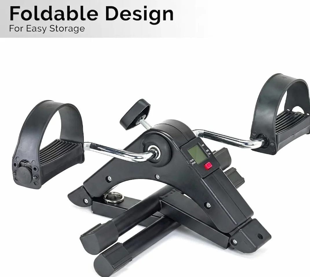 Mini Vélo Statique Pliable, Pédaleur pour Exercice à Domicile