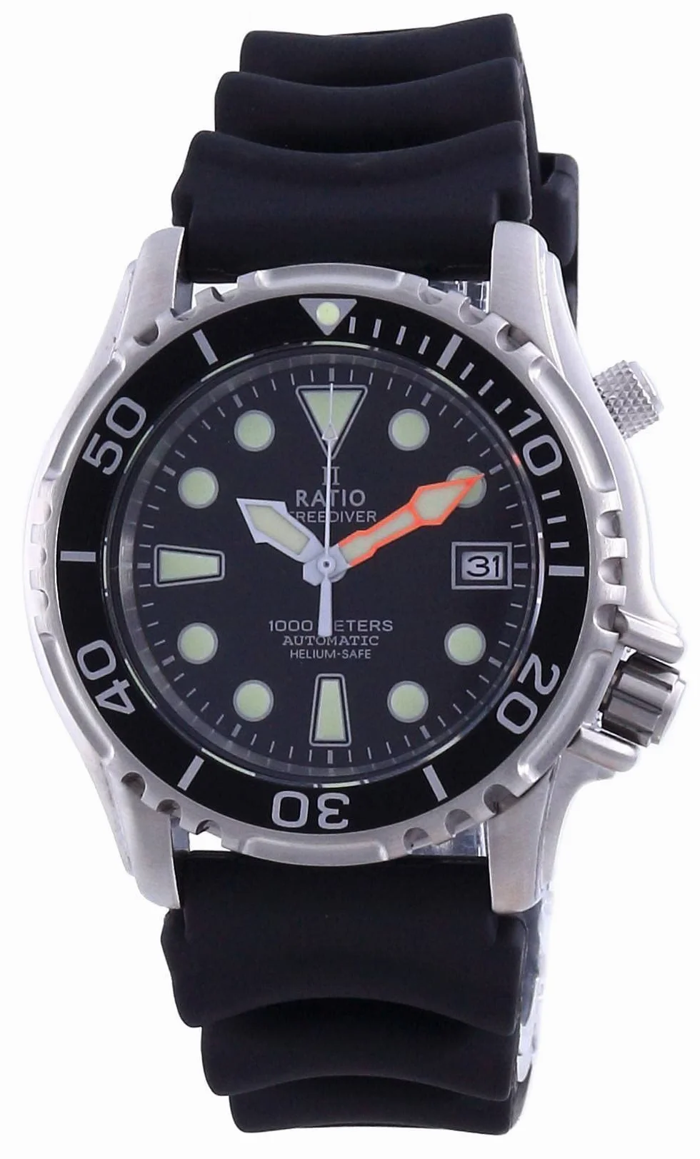 Ratio FreeDiver Montre de plongée Acier Inoxydable Automatique Japonais étanche 1000 m