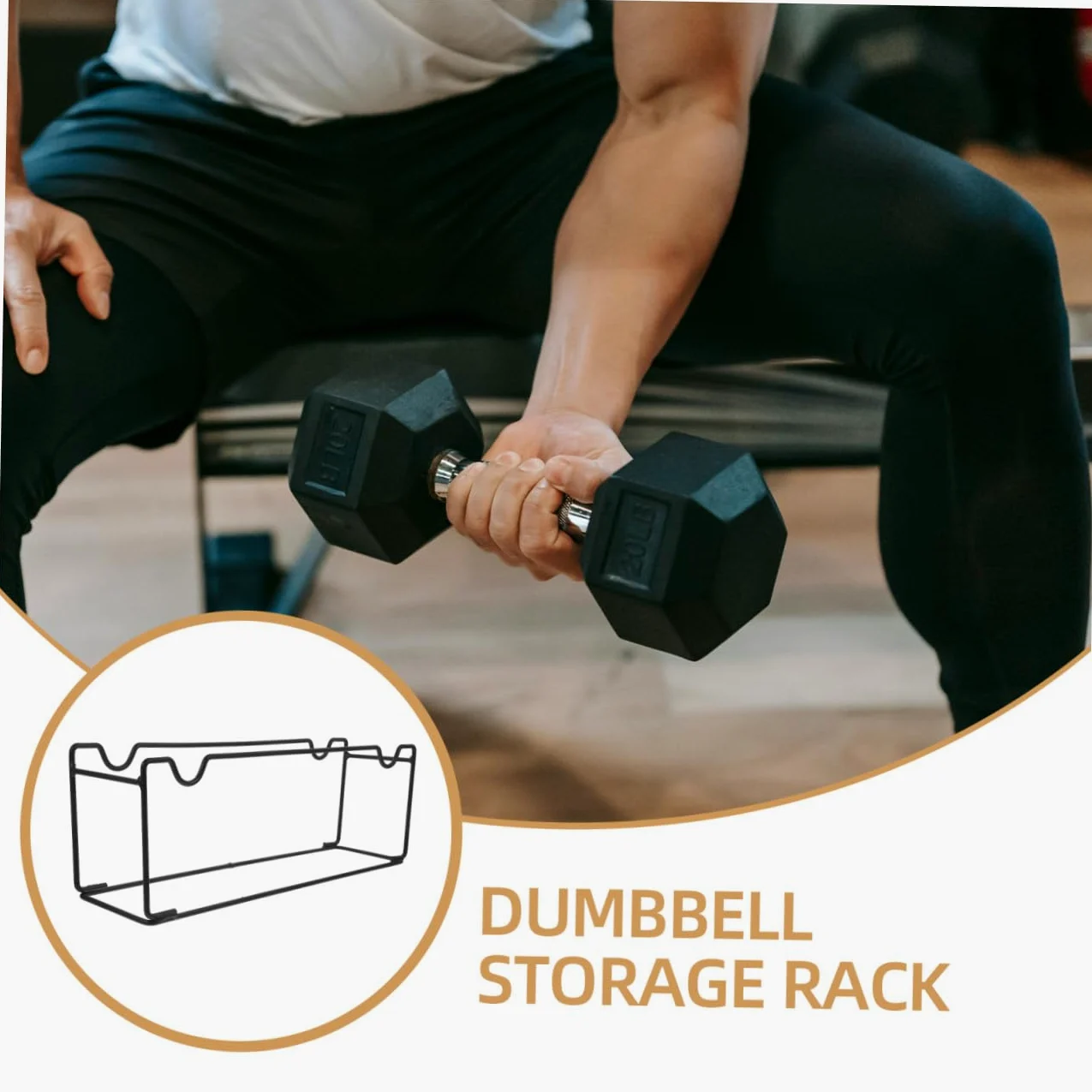 INOOMP 3pièces Support De Rangement Pour Haltères Étagère De Stockage Pour Dumbbells Et Barbell Accessoire De Fitness Pratique Pour Maison