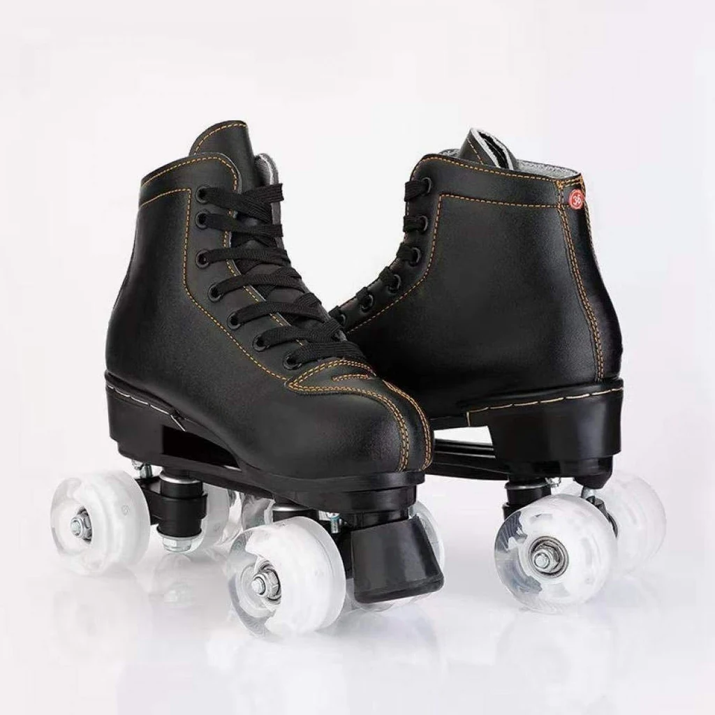 Lames De Roller Quad Double Row Quad Professionnel 4 Roues Patinage Classique Quad Artistique Patins À roulettes pour Les Jeunes Adultes pour Intérieur Et Extérieur
