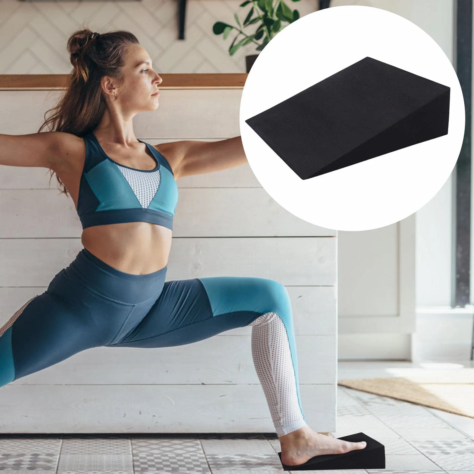 Planche Inclinée pour Étirement du Mollet, Cale Yoga, Améliorer Force Jambe Inférieure