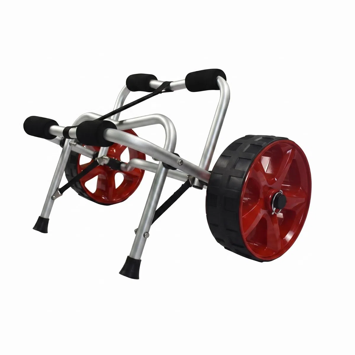 Gralara Chariot Transport Kayak Roues Larges Porte-Bateau Barre Centrale Loisirs Aquatiques, Chariot Pliant