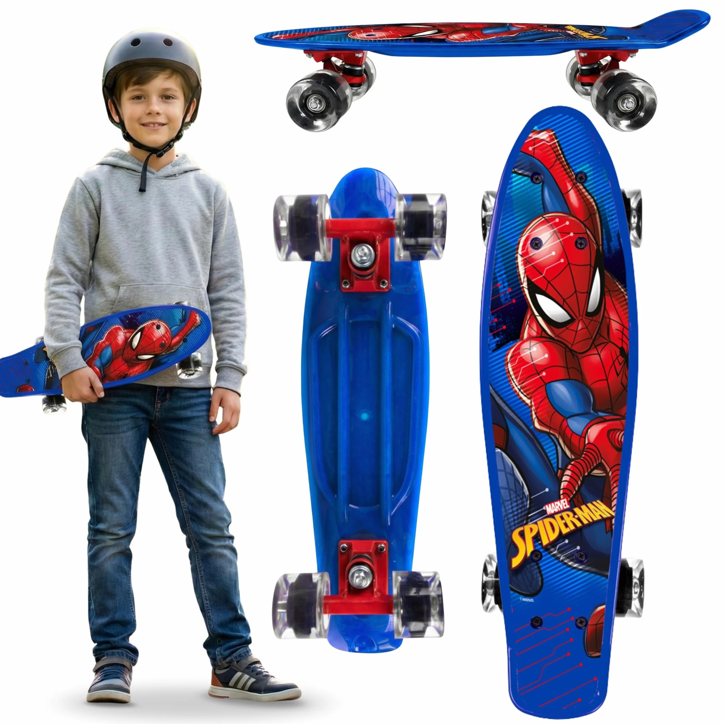 Fish-Skateboard 55 cm Planche antidérapante légère Stable 20-50 kg