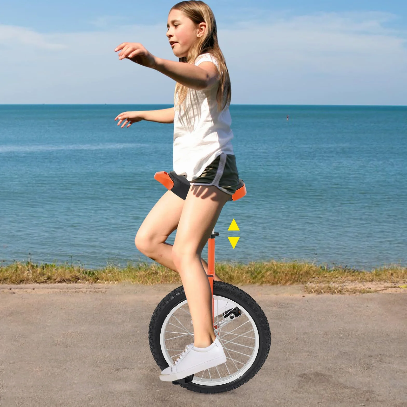 Monocycle 18 Pouces Acier au Manganèse 75 kg pour Sport Entraînement d'Équilibre
