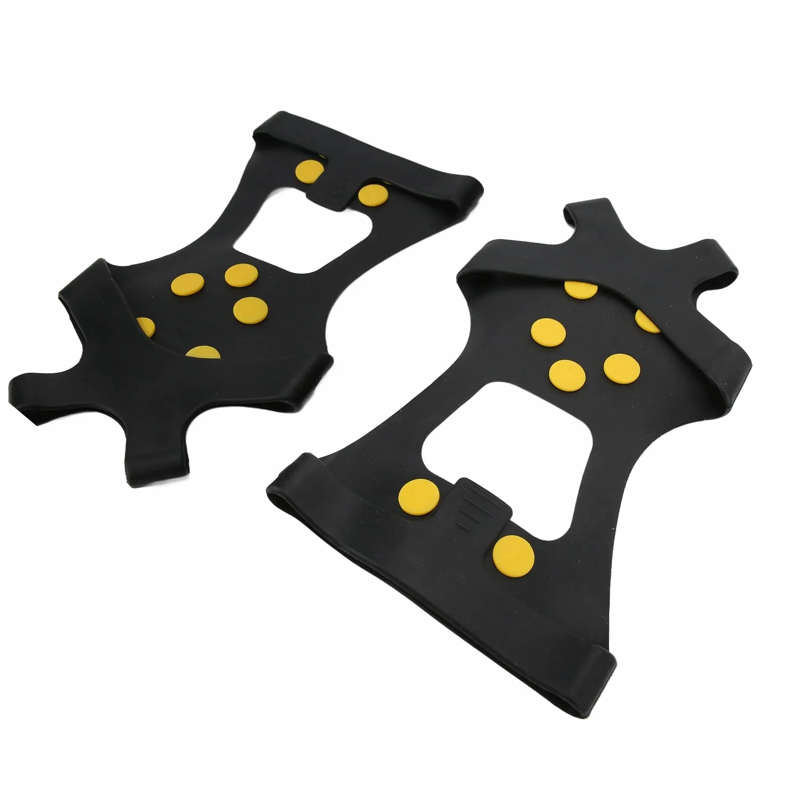 Crampons d'escalade sur Neige 10 Dents Antidérapants Acier Inoxydable Noir