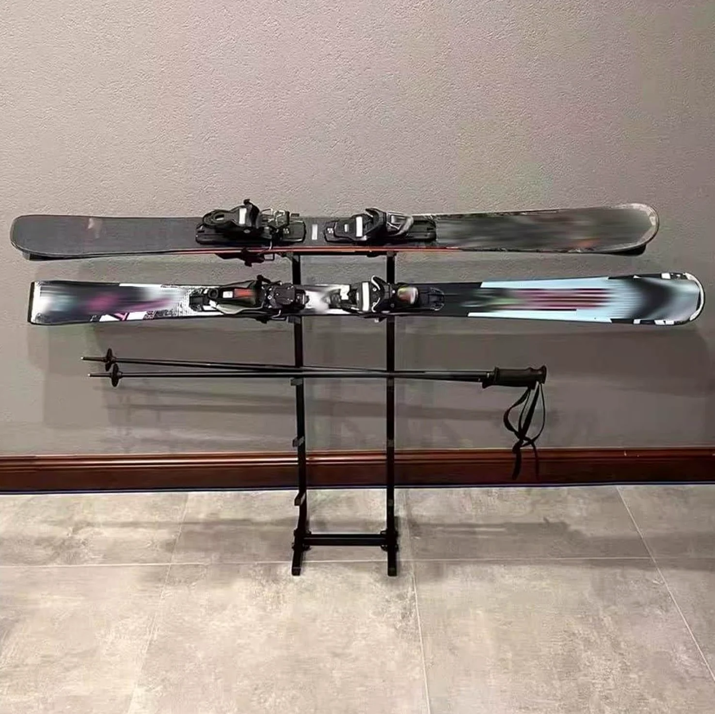 Porte - Skis et hayon Multifonctions - Rangement de Planche de Surf Peu encombrant - Présentation Parfaite de l'équipement et des Accessoires,Falta-25x25x119cm