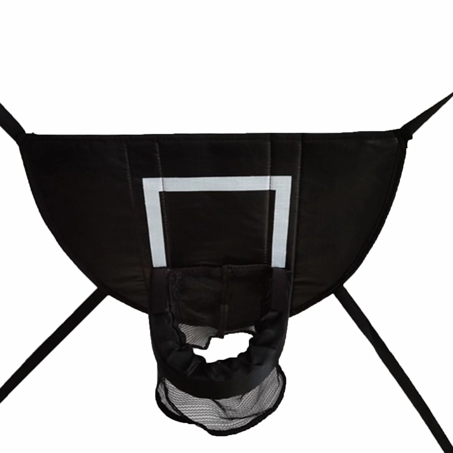 Panier de Basket-Ball pour Trampoline avec Filet, 4 Balles et Pompe, Filet Amovible pour Sports d'Intérieur et Plein Air