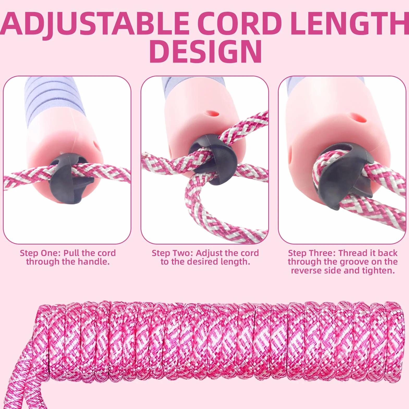 Corde à Sauter Speed Rope Enfant Réglable avec Compteur 2 Mètres Poignées en Mousse