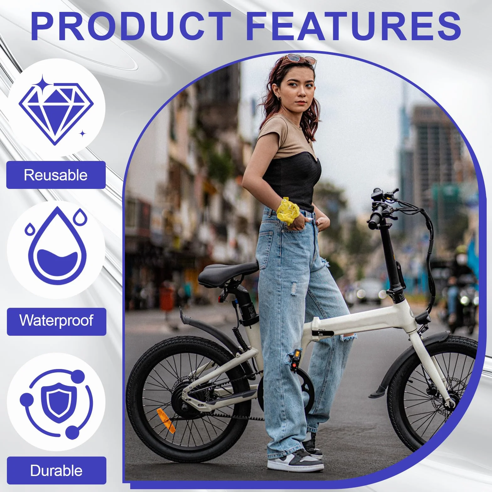 Protection De Chaîne De Vélo 2 Pièces, Anti-Rayures, Accessoires Cyclisme VTT Route Ville