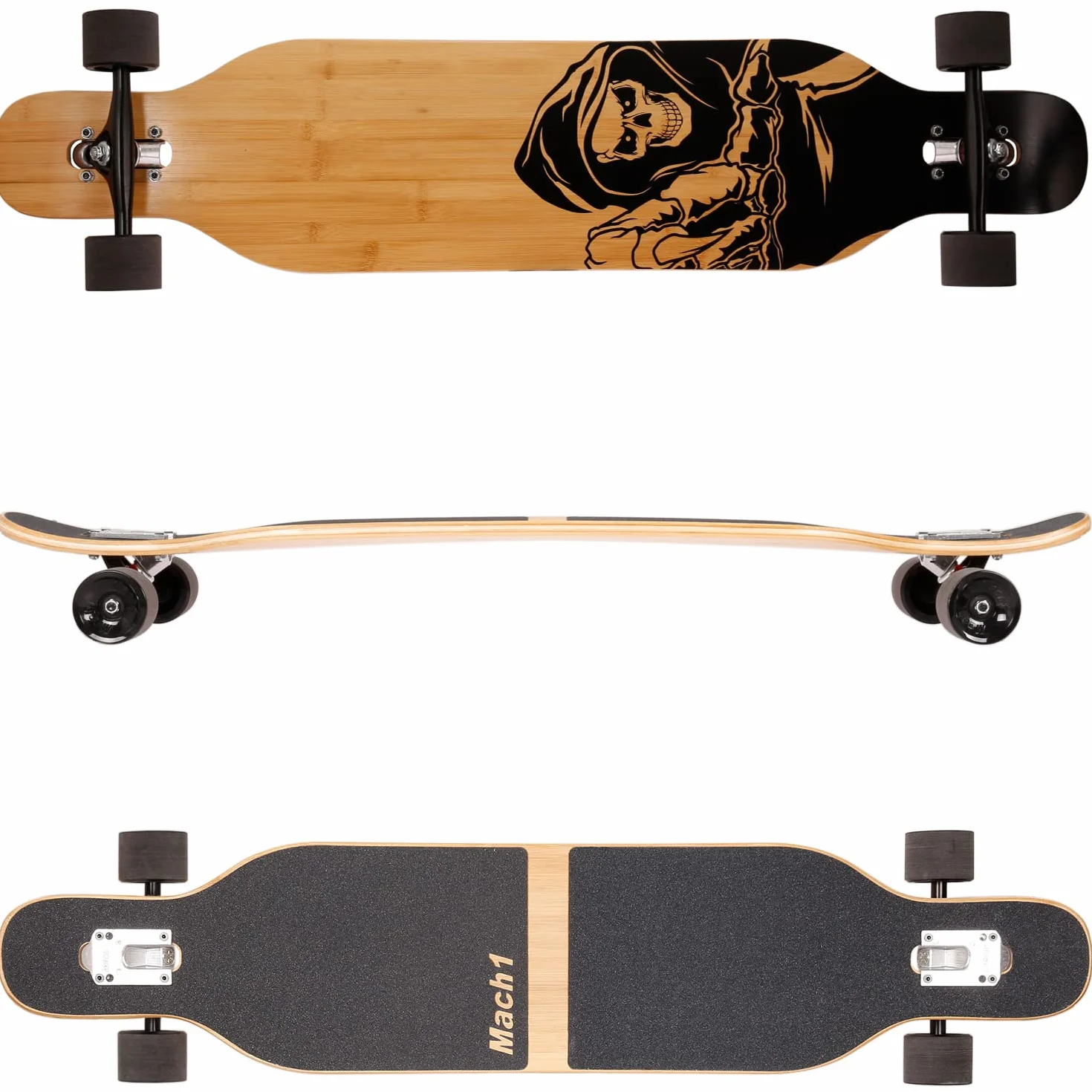Longboard Camber Mach1 Flex1 Drop Through Cruiser Freeride Skate complet