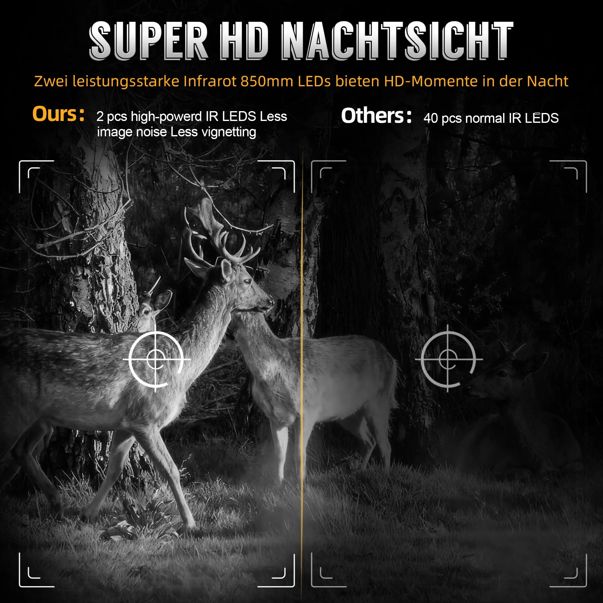 Caméra de chasse solaire 8K avec application illimitée gratuite, batterie 7800 mAh, vision nocturne 850 nm, détection de mouvement 0,1 S, étanche IP66, avec carte mémoire de 32 Go, caméra pour