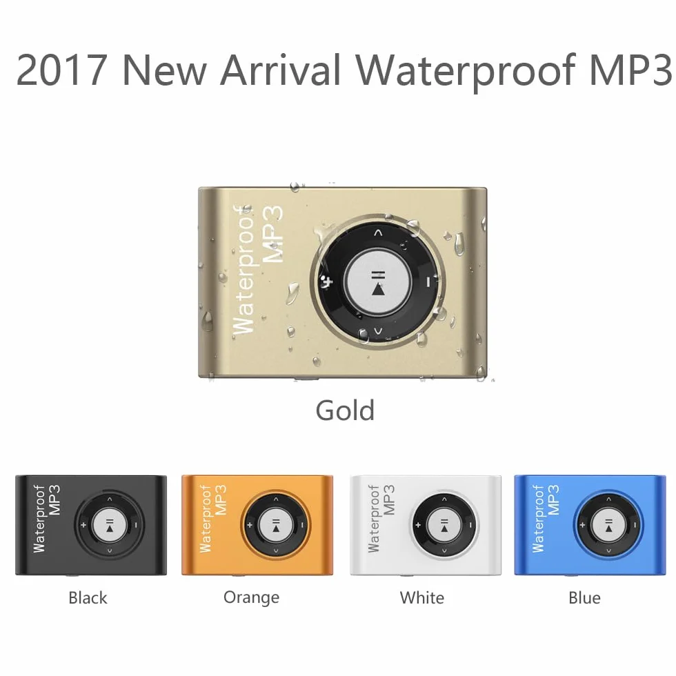 Lecteur MP3 étanche 8 Go avec écouteurs imperméables pour natation plongée surf ski