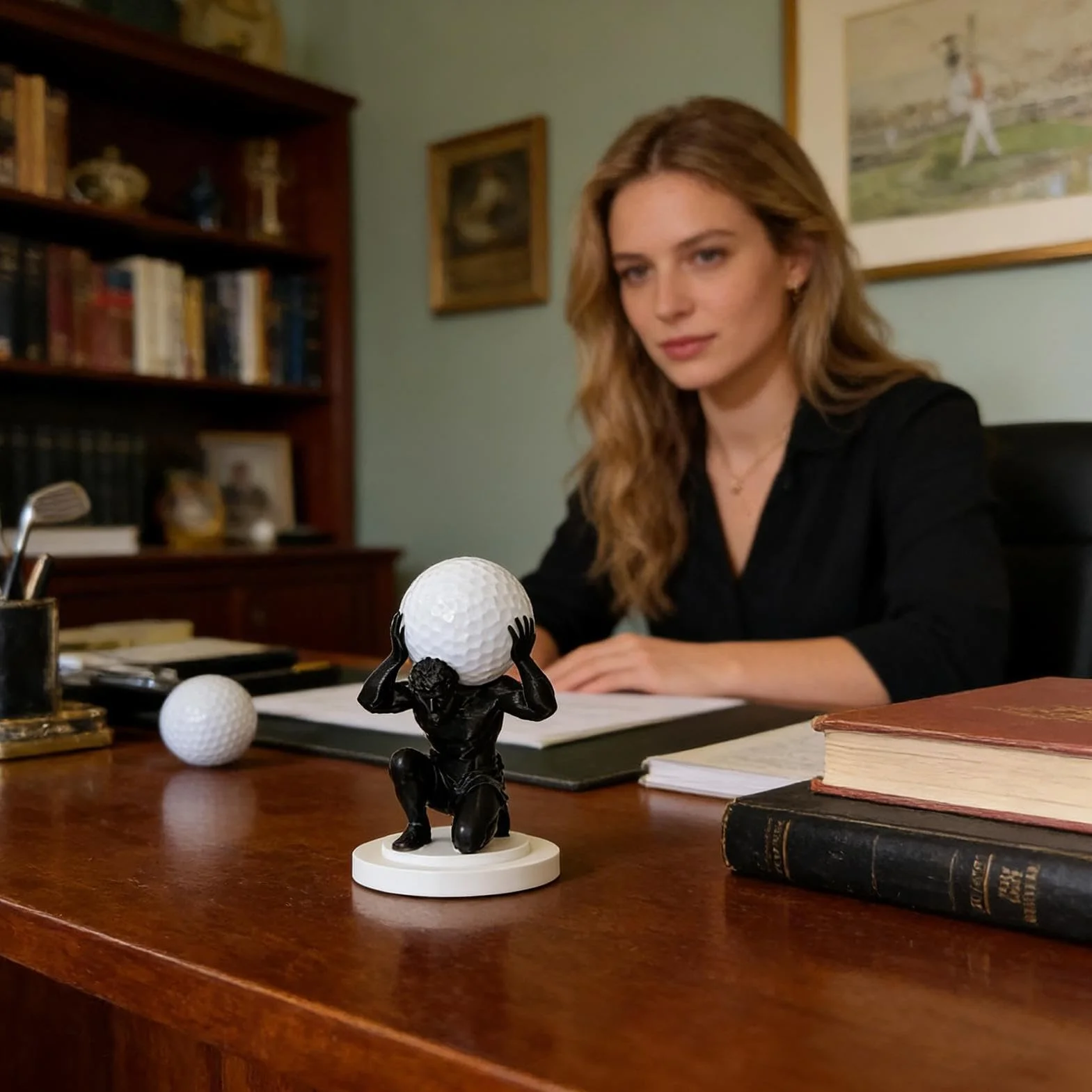 Présentoir de balle de golf, organisateur de collection design artistique pour intérieur