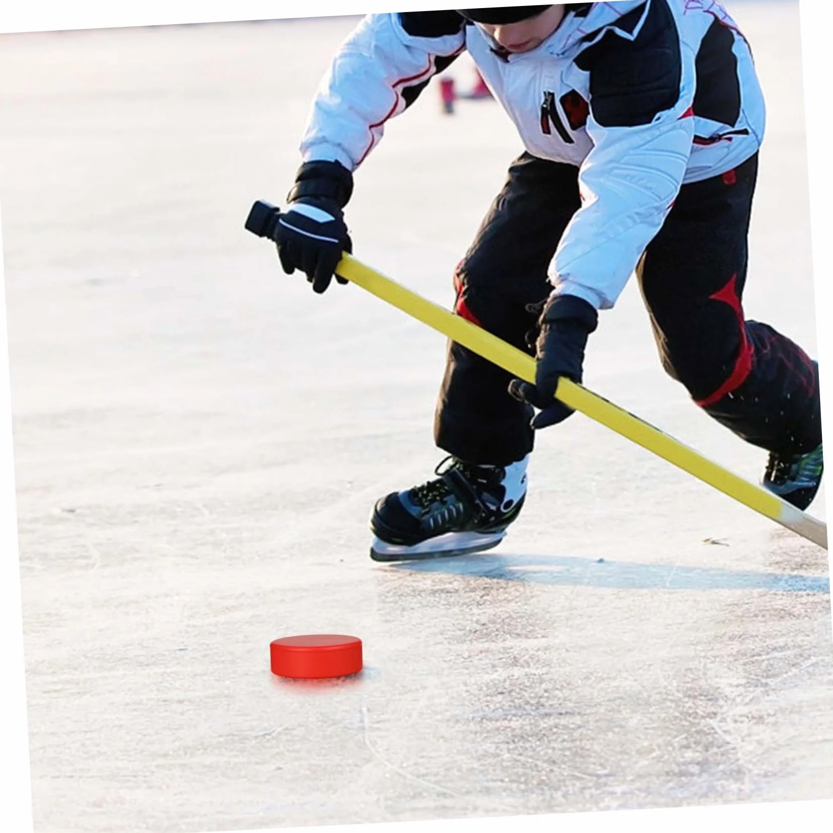 VANZACK Palet Rondelles De Hockey Orange Mousse Glace Rue Balles Hockey Rouge