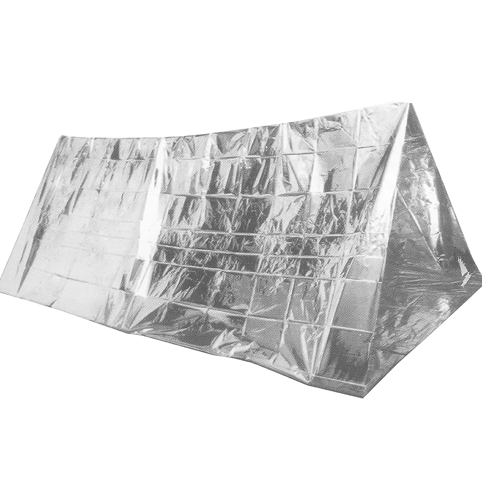 Couverture de survie d'urgence, sac de couchage, sac de couchage réfléchissant la chaleur, étanche PET pour la survie, le camping, la randonnée, le marathon, les premiers secours (5 pièces)