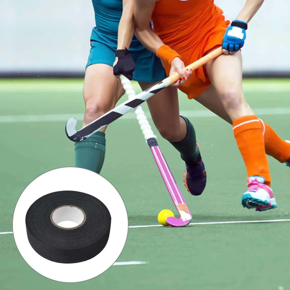 Ruban Hockey Antidérapant Auto-Adhésif pour Poignée Badminton, Hockey sur Glace, Raquette Squash