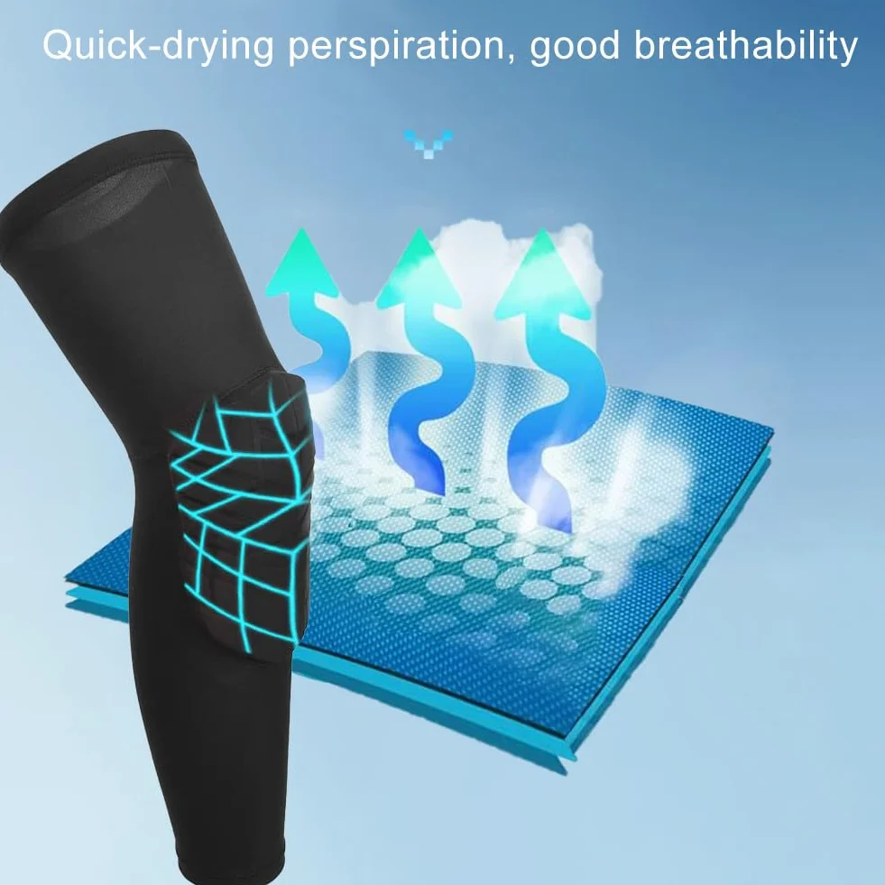 Genouillère de basket-ball Tefola, équipement de protection anti-collision respirant ultra-mince pour enfants adultes (M)