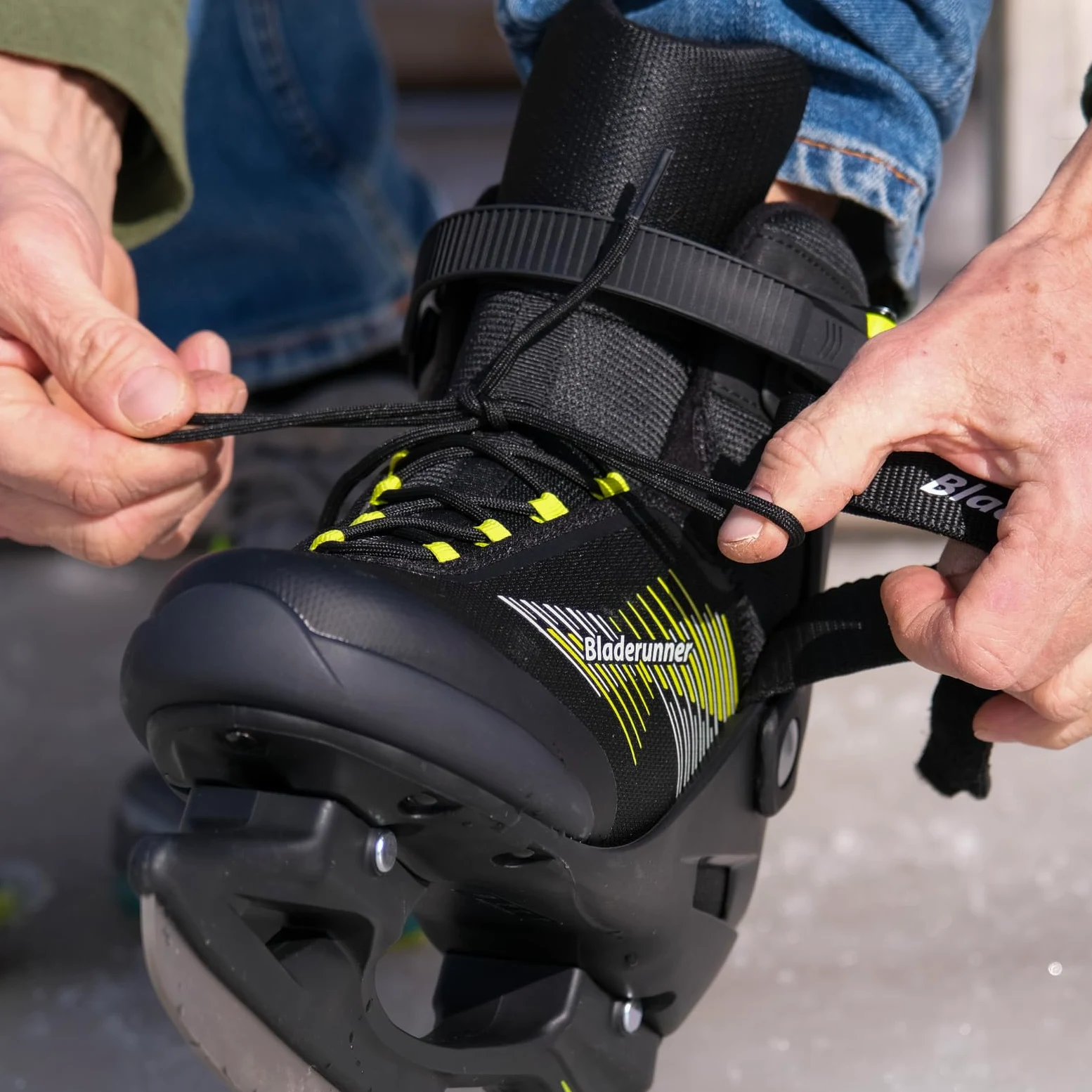 Bladerunner Igniter Ice Patins à Glace, Homme, Noir/Citron Vert, 41