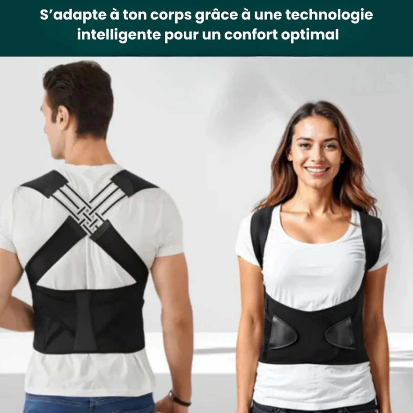 OALYGEI Ceinture Bruvella Dorsale Soulage les douleurs dorsales et améliore la posture,Correcteur de Posture Ajustable (rose, S(55-90KG))